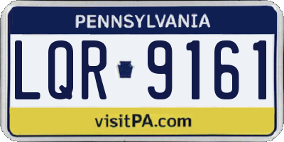 PA license plate LQR9161