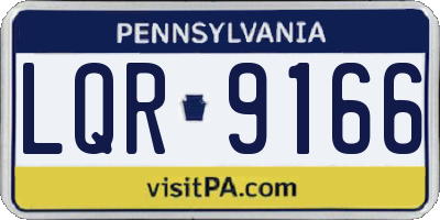 PA license plate LQR9166