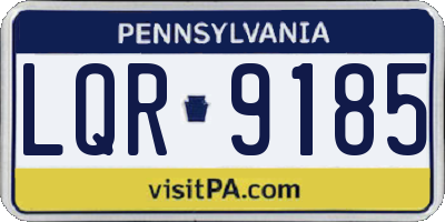 PA license plate LQR9185
