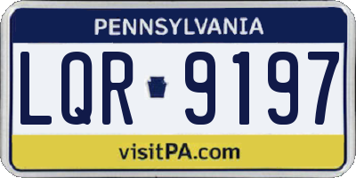 PA license plate LQR9197