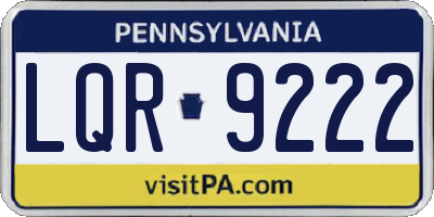 PA license plate LQR9222