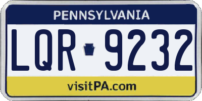 PA license plate LQR9232