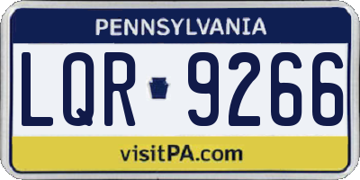 PA license plate LQR9266