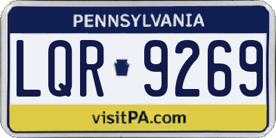 PA license plate LQR9269