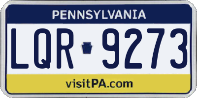 PA license plate LQR9273