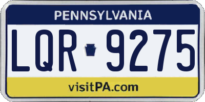 PA license plate LQR9275