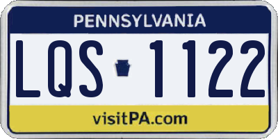 PA license plate LQS1122