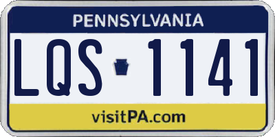 PA license plate LQS1141