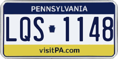 PA license plate LQS1148