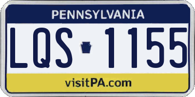 PA license plate LQS1155