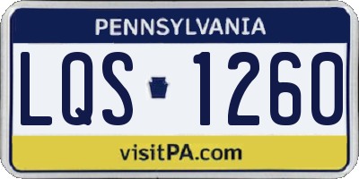 PA license plate LQS1260