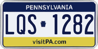 PA license plate LQS1282
