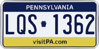 PA license plate LQS1362
