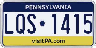PA license plate LQS1415