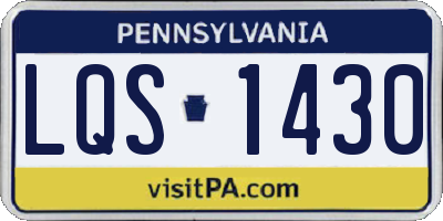 PA license plate LQS1430