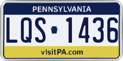 PA license plate LQS1436