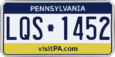 PA license plate LQS1452
