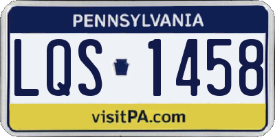 PA license plate LQS1458