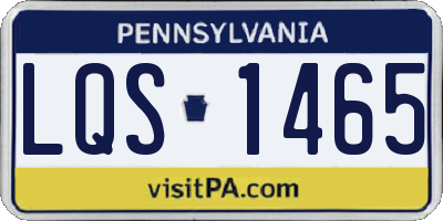 PA license plate LQS1465