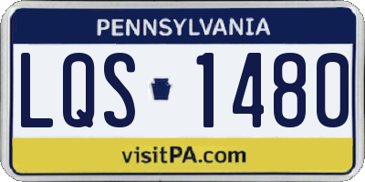 PA license plate LQS1480