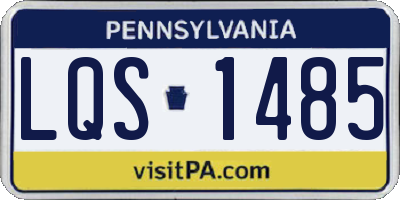 PA license plate LQS1485
