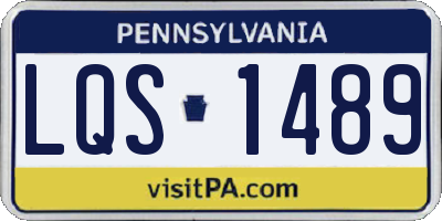 PA license plate LQS1489
