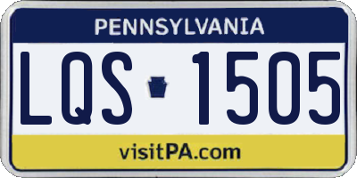 PA license plate LQS1505