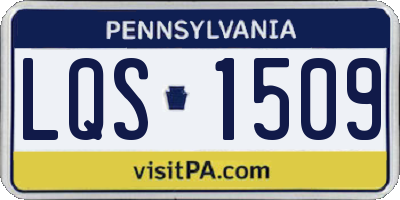 PA license plate LQS1509