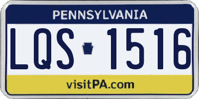 PA license plate LQS1516