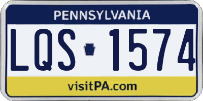 PA license plate LQS1574