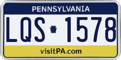 PA license plate LQS1578