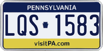 PA license plate LQS1583