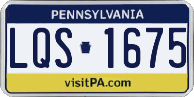 PA license plate LQS1675
