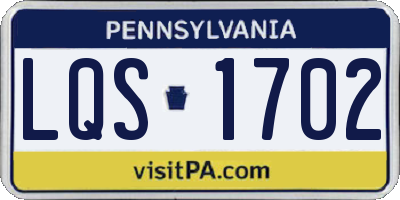 PA license plate LQS1702