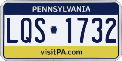 PA license plate LQS1732
