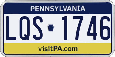 PA license plate LQS1746