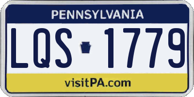 PA license plate LQS1779