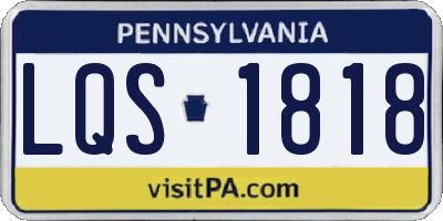 PA license plate LQS1818