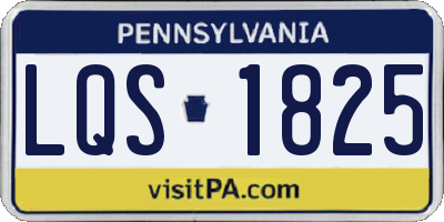 PA license plate LQS1825