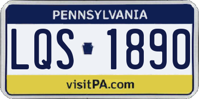 PA license plate LQS1890