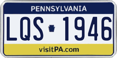 PA license plate LQS1946