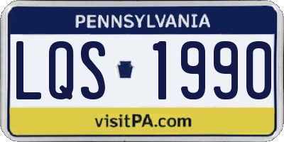 PA license plate LQS1990