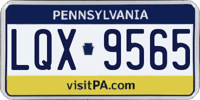 PA license plate LQX9565