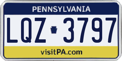 PA license plate LQZ3797
