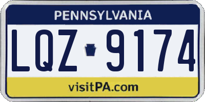 PA license plate LQZ9174