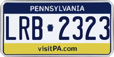PA license plate LRB2323