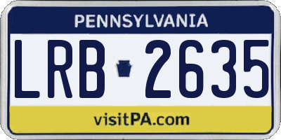 PA license plate LRB2635