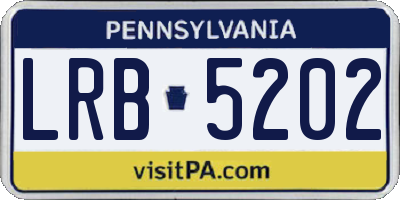 PA license plate LRB5202