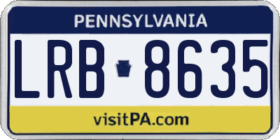 PA license plate LRB8635