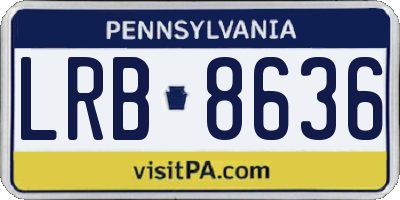PA license plate LRB8636